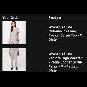 FIGS Womens Slate Set.